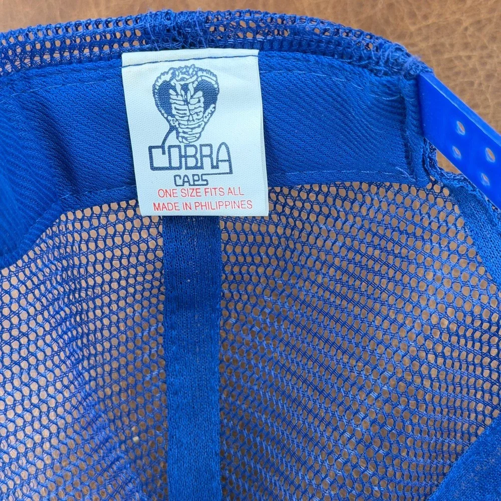 Cobra Caps Lakeview Fire Dept Trucker Hat Unisex OSFA Blue Good Snapback Mesh